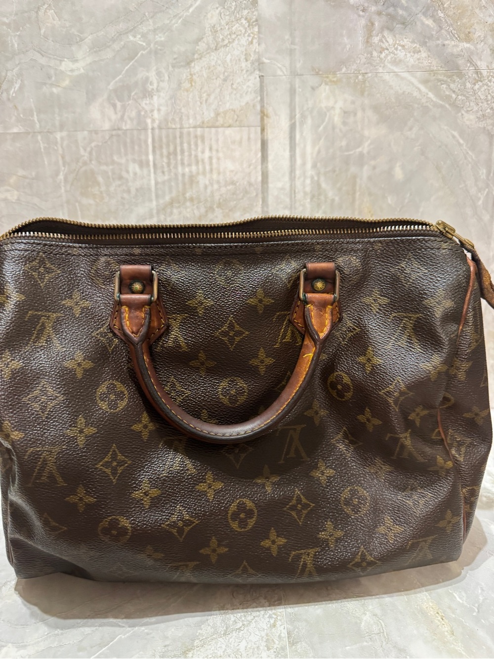 Louis Vuitton Brown Boston Monogram Speedy 30